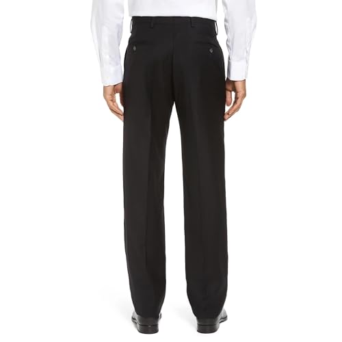 Mens Classic Fit Flat Front Hidden Expandable Waist Dress Pants No Iron Suit Pants2