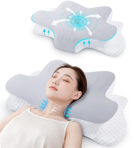枕 首が痛くならない 低反発 安眠 まくら 頭・首・肩を支える ストレートネック いびきの悩みから解放 中空設計 腕サポート pillow 低め 高め 二段階高さ調整可 低反発枕 仰向き寝 横向き寝 うつぶせ寝 通気性 カバー洗濯可 プレゼント グレー
