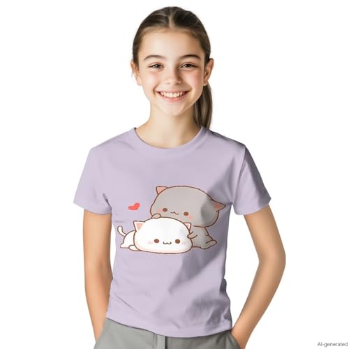 Image of WELLFLYHOM Kids Tshirts Girls Boys Short Sleeve Crewneck Tees Shirts Casual Sport Pullover Tops Size 3-16 Years