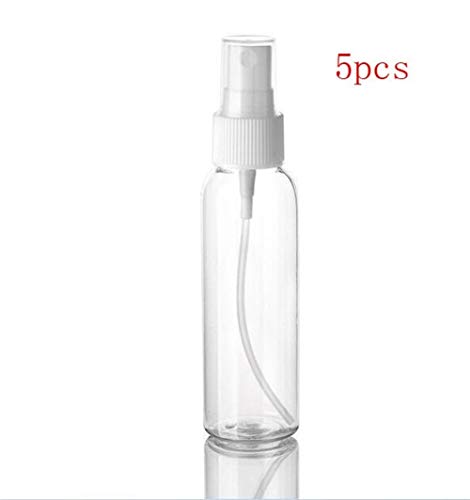 NOLOGO Yg-ct 5PC Transparent Empty Spray Bottles Disinfection Liquid Spray Bottle Spray Pot Portable Bottle 84 Spray Bottle 60ML Containers (color : 5PCS)