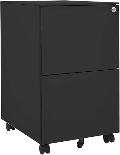 vidaXL Aktenschrank mit Rollen Rollcontainer Bürocontainer Schubladenschrank Bür