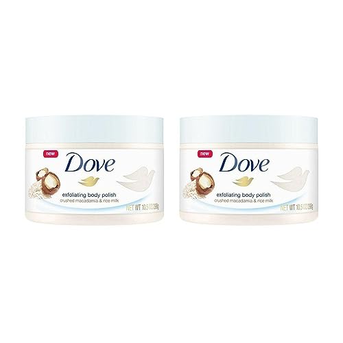 Gommage Corps Macadamia Dove pour une peau douce Vernis Exfoliant lot de 2