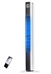 AUSELECT Tower Fan for Bedroom, Oscillating Pedestal Fans with Remote, Portable Electric Bladeless Tower Fans with 3 Fan Speed, 3 Wind Modes & 12H Timer, Quiet Standing Fan for Indoor Room Home Office
