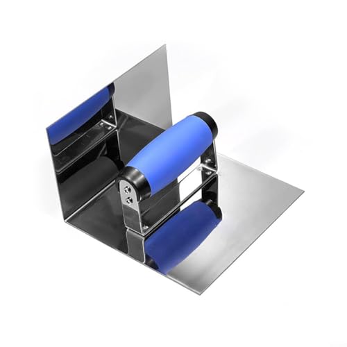 Lastdaytime Paleta de esquina interior exterior de acero inoxidable con mango de goma para un acabado de yeso suave (esquina interior B)