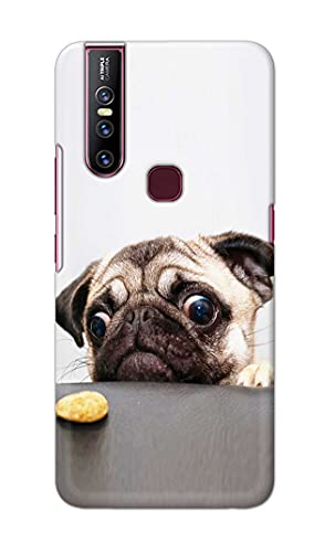 Image of PRINTFIDAA� Printed Hard Back Cover Case for Vivo V15 Back Cover (Pug Dog) -2808