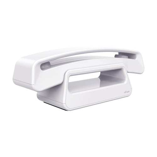 ALCATEL ePure Iconic - Schnurloses Festnetztelefon DECT - Vintage-Design - Großes, hochauflösendes Grafikdisplay - Freisprechfunktion - Anrufblockierungsfunktion - Weiß