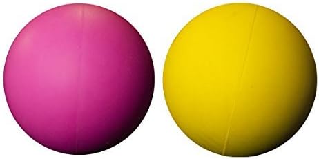 LBS-2 Pack Lacrosse Massage Balls -Pink Yellow