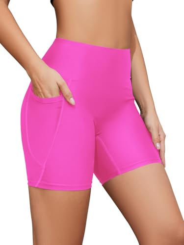 Pantalones cortos de biquini de cintura alta moldeadores y bañadores de secado rápido