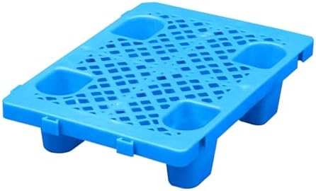 Nestable Lightweight Blue Plastic Pallets, Moisture-Proof Interlocking Floor Pallets with Breathable Grids for Garages, Kitchens, Basements - 40x40cm/16x16in