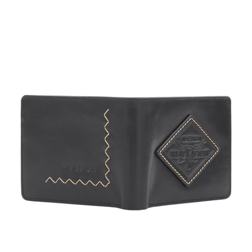Image of Hidesign Men Black Fort Worth W4 Casual Bi-Fold M