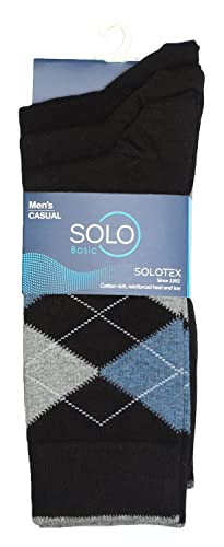 6 pair Pack Navy Multi Combo. Men's Cotton Socks3