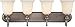 Craftmade 28504-AN Willow Park Vanity Wall Lighting, 4-Light, 400 Watts, Antique Nickel (30"W x 11"H)