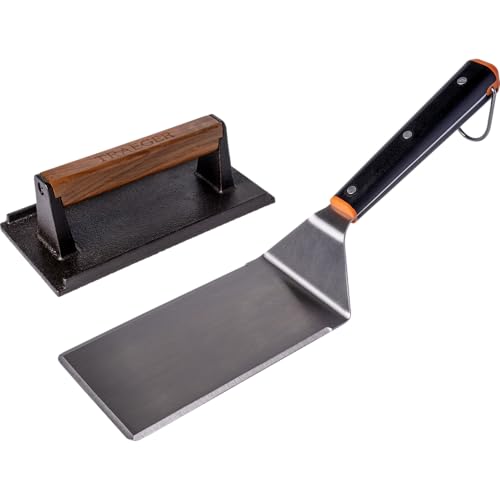 Traeger Grills Flat Top Burger Kit – XL Heavy-Duty Spatula & Cast Iron Burger Press for Smash Burgers, Perfect Sear & Griddle Cooking - image 1