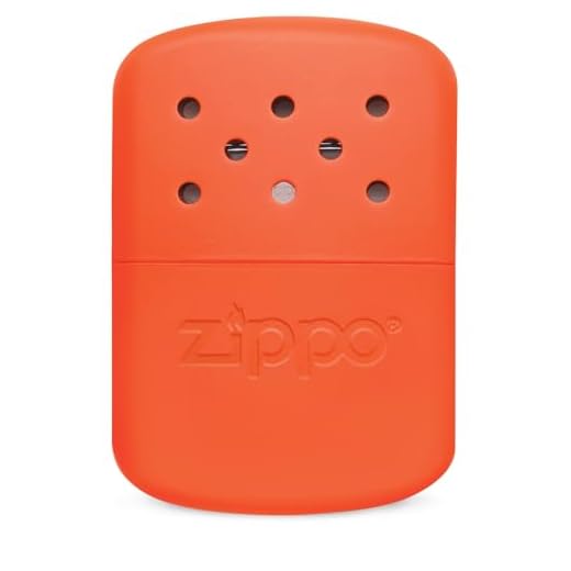Zippo Handwärmer - 12 Stunden Wärme - Nachfüllbar mit Feuerzeugbenzin - Wiederverwendbar - Taschenwärmer in Orange