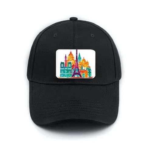 Casquette Tour Eiffel ajustable contre le soleil style Paris noir