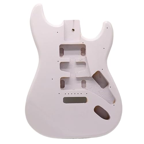 木製エレキギター本体 エレキギター本体 DIY 木製楽器交換キット 標準サイズ(M4 White)