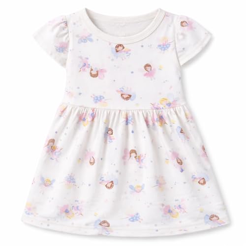 Image of EIO Girls Cotton Frock Dress Combo Pack | Multicolor Printed Knee Length Casual Dresses for Kids | Soft & Breathable Summer Wear Outfit