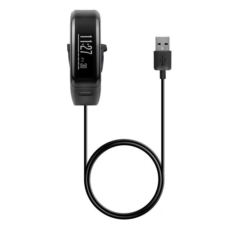 High Speed Replacement Charging Cable for Garmin Vivosmart HR/HR+, USB Charger Dock with Secure Clip, Fast Charging & Data Sync Activity Tracker Cable Charger(3.3ft/100cm)