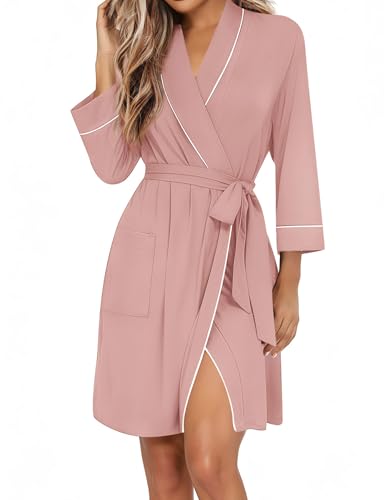 Peignoir kimono court en tricot doux, le cadeau d'anniversaire idéal pour femme