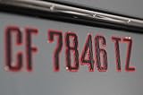 Boat & Jetski Registration Numbers - Domed/Raised Decal (16 pcs) Chrome Center/Black Outline (Super Sports)