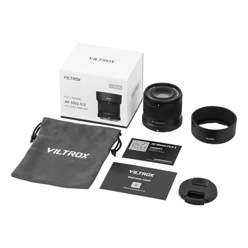 VILTROX 50mm F2 Full Frame Lens for Nikon Z, AF 50mm f/2 Z Standard Prime Large Aperture Lens for Nikon Z Mount, Z Ultra-Compact z Mount Lens for Z8 Z9 Z6 Z7 Z6 II Z7 II Z5 Z50 ZF Z30