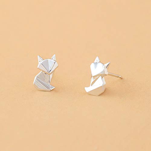 Boma Jewelry Sterling Silver Origami Fox Stud Earrings4