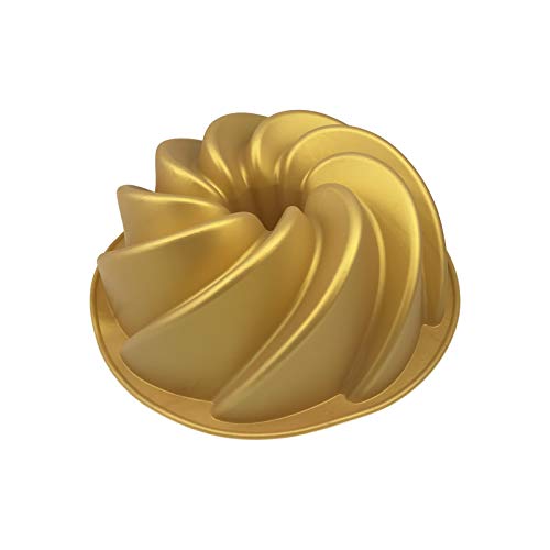 Moule à kouglof - En silicone - 21 x 7,5 cm (diamètre x hauteur) - Couleur dorée - Passe au micro-ondes et au four - 40 °C à + 230 °C - Passe au lave-vaisselle - Quantité : 1 pièce Cover