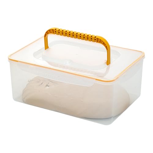 Teiggarbox 31x22x12 cm – Lebensmittelechter Kunststoff Gärbox mit Deckel, stapelbarer Aufbewahrungsbehälter für Pizzateig, Brotteig & Backwaren, ideal für Hobbybacker Made in Qualitätsstandard