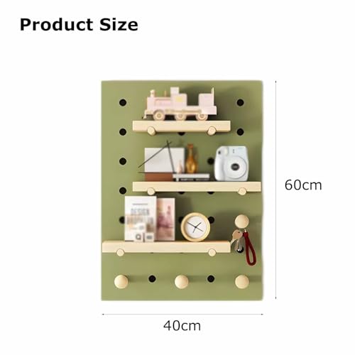 Panneaux muraux perfores de rangement modulables en bois epais pour maison