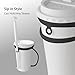 BONE Cup Tie 2, Portable Coffee Cup Carrier with Handle Strap, Silicone Boba Tea Cup Holder with Straw Ring & Foldable Strap Design, Reusable Drink Carrier for Traveling and Take Out (Black)