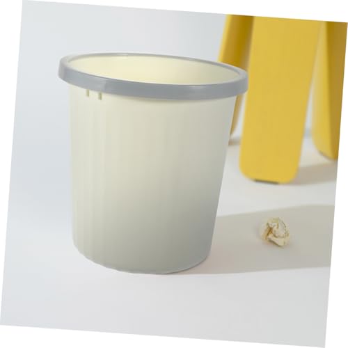 Caneca de basura rectangular sin tapa beige miniatura 6