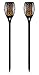 Produktbild 2 Stück Idena Solar Gartenfackel mit 96 LED, Flammenmuster, Ca. 78 cm, Plastik, 0.6 W, Schwarz, 12 x 12 x 78 cm
