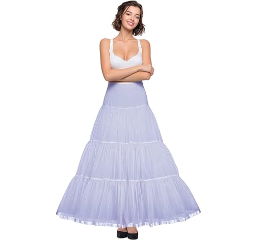 Image of Women's Floor Length Wedding Petticoat Long Underskirt for Formal Dress S-3XL