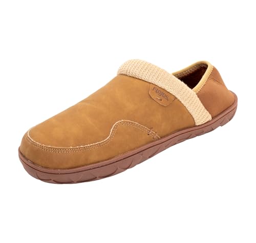 Flojos Men's Carl Sherpa Lined Slipper Tan, 11 M US