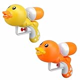 SESHIS 水鉄砲 子供 ウォーターガン みずてっぽう アヒル イエロー オレンジ 2個セット