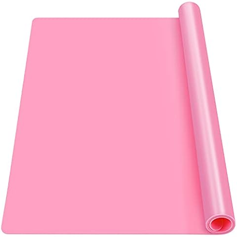 Gartful Pink Oversize Silicone Mat 27.6" x 19.7", Silicone Sheet for Crafts, Nail Arts, Painting, Epoxy Resin Jewelry Casting Mat, Countertop Protector, Table Placemat Pad, Nonstick Nonskid Cover