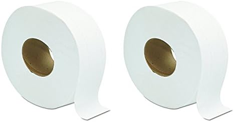 GEN 202 Jumbo JRT Bath Tissue, 2-Ply, White, 9 in Diameter (Case of 12 Rolls) (2-(Case of 12 Rolls))