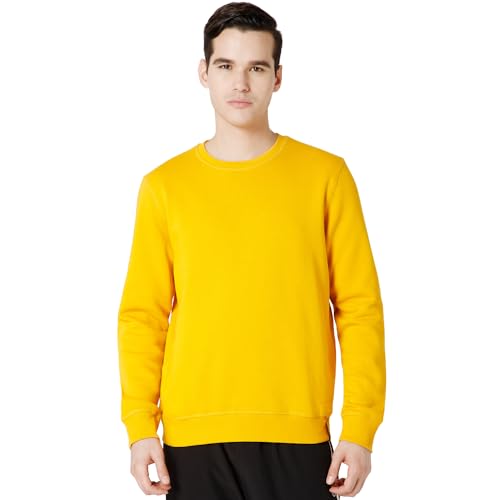 Image of BODYACTIVE Men Full Sleeve Solid Sweatshirt
