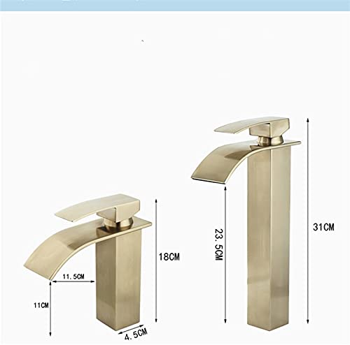 Robinet de lavabo de salle de bain mitigeur eau froide et chaude à commande fluide