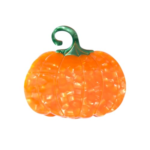 Funny Pumpkin Hair Clip Acetate Claw Clips Halloween Hair Claw Clips for Women Orange