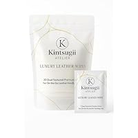 Luxury Leather Handbag Wipes – Individually Wrapped, Dual-Textured Cleaning for Purses, Shoes & Leather Goods – Safe, Non-Rinse, On-the-Go Care, 20 Count by Kintsugii Atelier