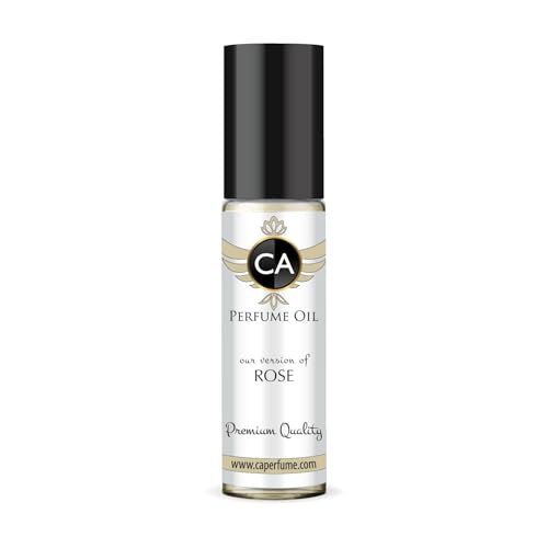 CA Perfume Impression of Rose Unisex Fragrance Oil Floral Woody Musk Scent Long Lasting Perfumes for Women &amp; Men Travel Size TSA Ready Mini Parfum Body Oil Roll-on 0.33 Fl Oz 10ml