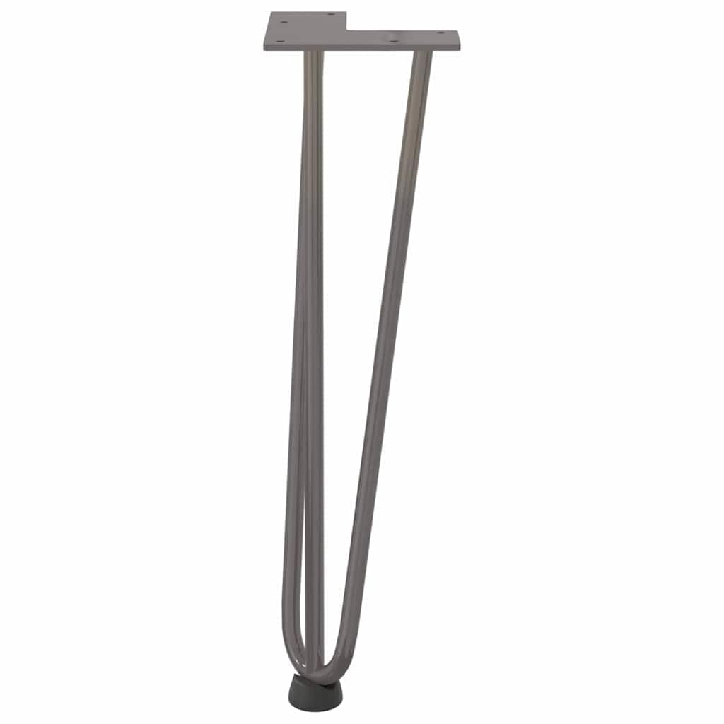 Nogi do stolika kawowego, 4 sztuki, stal naturalna, masywna stal, wysokość 42 cm, ze śrubami i nóżkami poziomującymi, do montażu i naprawy stołu jadalnego, biurka i stolika pomocniczego