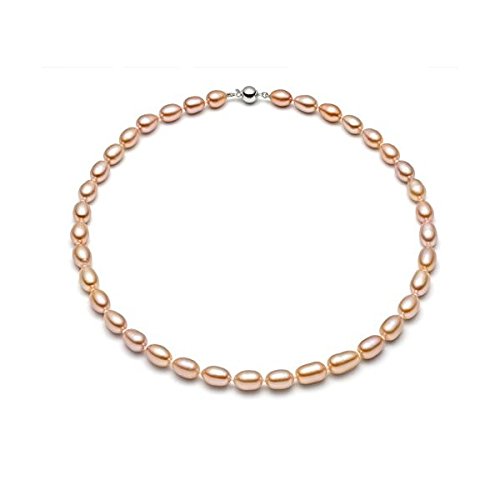 HinsonGayle AAA Handpicked 8-8.5mm Multicolor Oval Freshwater Cultured Pearl Necklace 18 inch