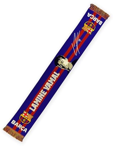 FC Barcelona Bufanda Oficial Lamine Yamal – Producto Licenciado con Firma y Escudo – Aficionados Barça | Ya disponible en tu tienda friki favorita! En mundofriki.es!