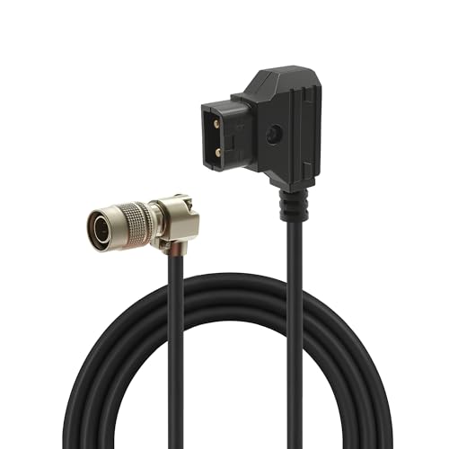 D-Tap to Hirose 4-Pin Male Coiled Power Cable Compatible with