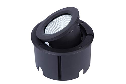 Preisvergleich Produktbild LUTEC LED-Bodeneinbauleuchte ARCTIC, schwenkbarer, robuster Strahler mit 650 Lumen, gegen Feuchtigkeit geschützt, Gussaluminium, 12.5 W, Anthrazit