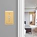 Baldwin Estate 4751.030.CD Square Beveled Edge Single Toggle Switch Wall Plate in Polished Brass, 4.5