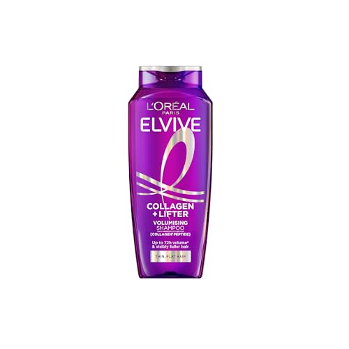 L’Oréal Paris Elvive Collagen + Lifter Volumising Shampoo for an Instant Volume Injection that Lasts up to 72H, for Flat or Thin Hair of all hair types, 700ml