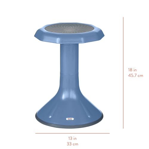 Image of Back2School Express Wobble Sensory Stool for Classroom - 18 inch Active Flexible Seating Chair for Kids, 220lb Capacity, GREENGUARD Gold Certified, Powder Blue